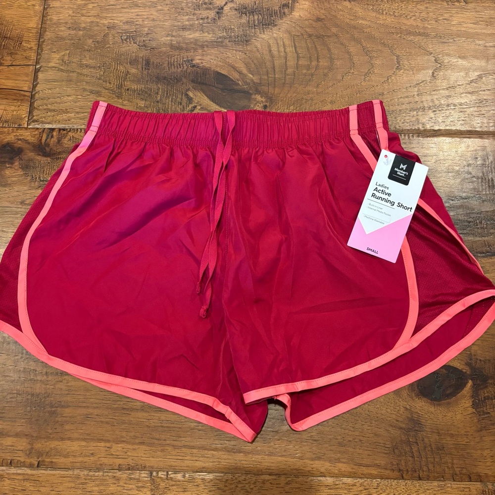 Women's Pink Active Running Shorts S NWT